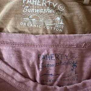 Lot of 2 faherty t shirts